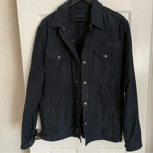 John varvatos top patchwork jacket